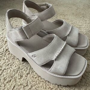 UGG Women's Tan Platform Sandals